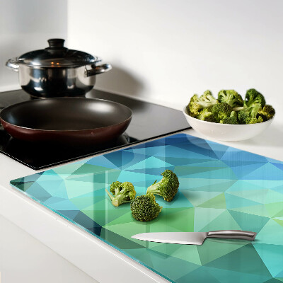 Tagliere in vetro con motivo astratto geometrico