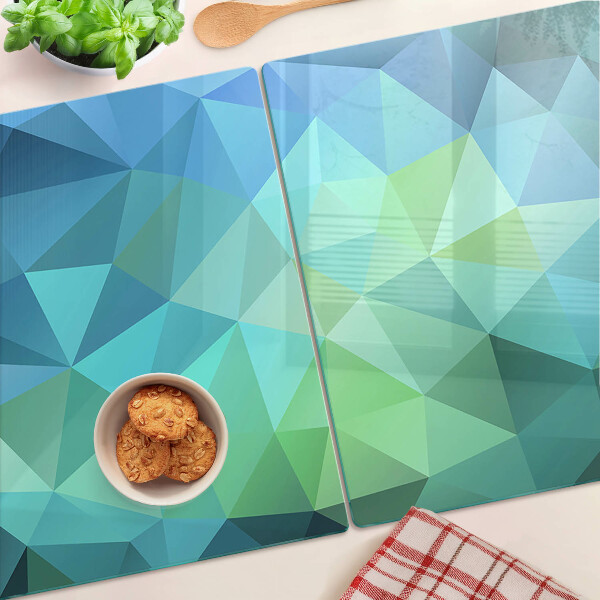 Tagliere in vetro con motivo astratto geometrico