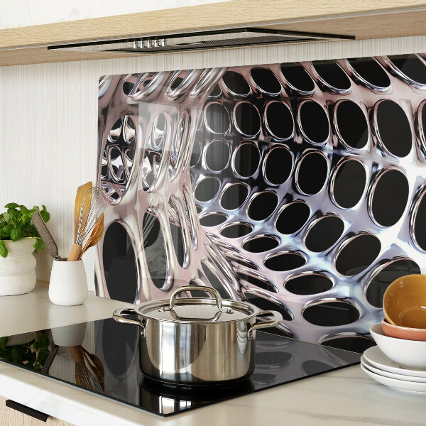 Tagliere in vetro temperato con motivo a rete astratta