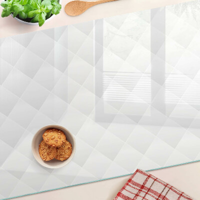 Tagliere in vetro con motivo a rombi