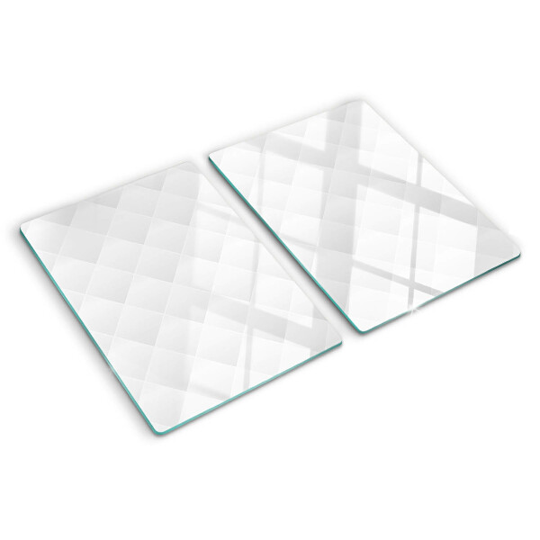 Tagliere in vetro con motivo a rombi