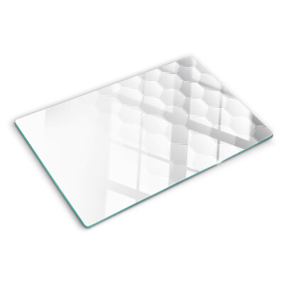 Tagliere in vetro temperato con motivo esagonale