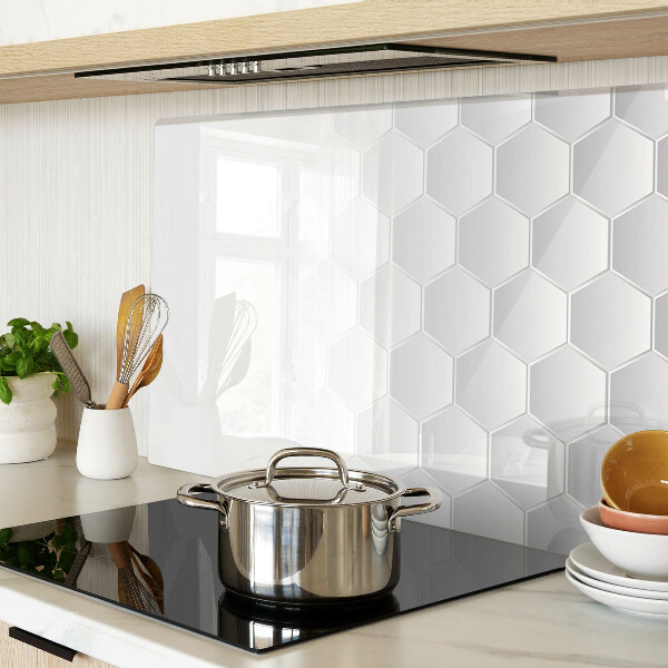 Tagliere in vetro temperato con motivo esagonale