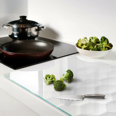 Tagliere in vetro temperato con motivo esagonale