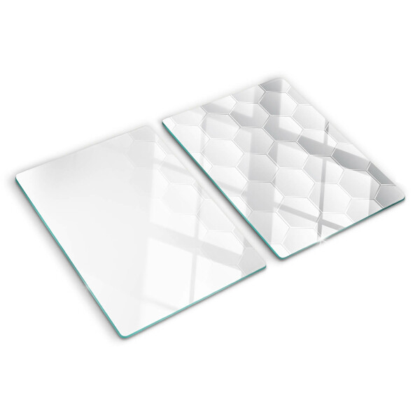 Tagliere in vetro temperato con motivo esagonale
