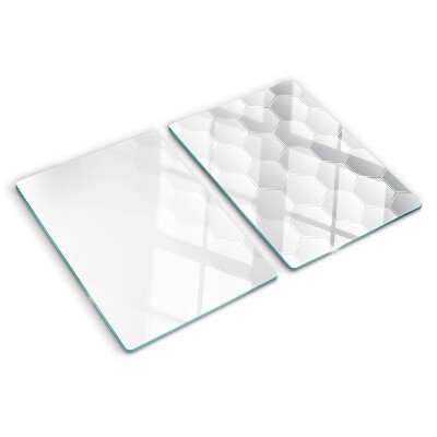 Tagliere in vetro temperato con motivo esagonale
