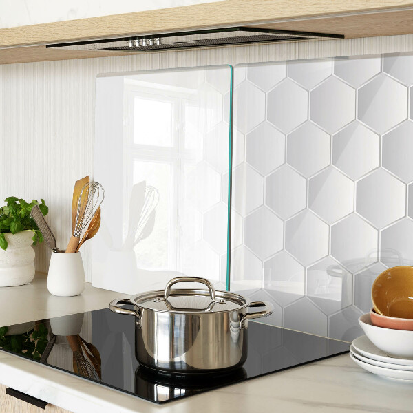 Tagliere in vetro temperato con motivo esagonale