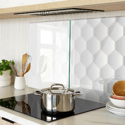 Tagliere in vetro temperato con motivo esagonale