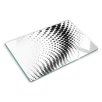 Tagliere in vetro temperato con motivo a pois