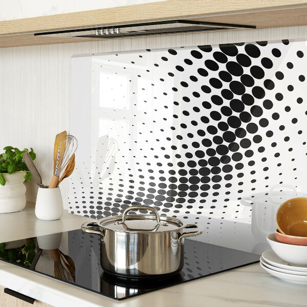 Tagliere in vetro temperato con motivo a pois