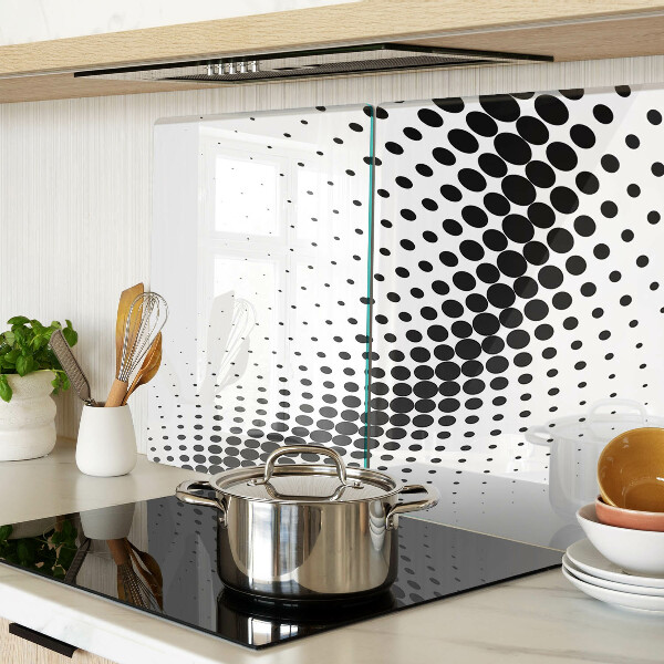 Tagliere in vetro temperato con motivo a pois