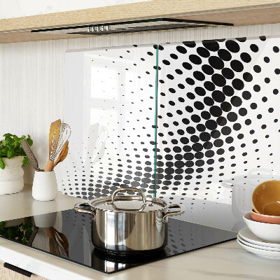 Tagliere in vetro temperato con motivo a pois