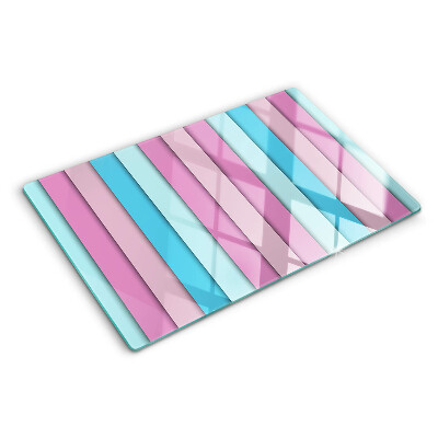 Tagliere in vetro temperato Geometria in colori pastello
