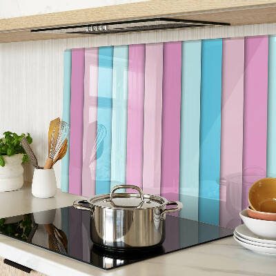 Tagliere in vetro temperato con motivo geometrico nei toni pastello