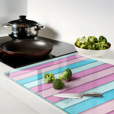 Tagliere in vetro temperato Geometria in colori pastello