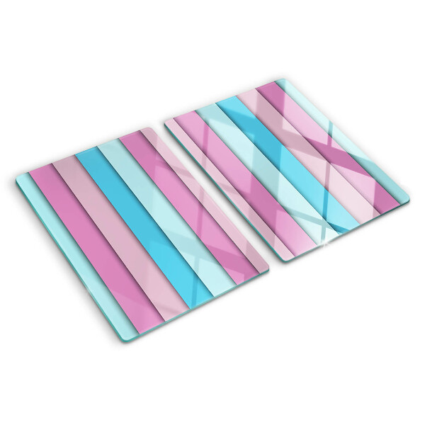 Tagliere in vetro temperato Geometria in colori pastello
