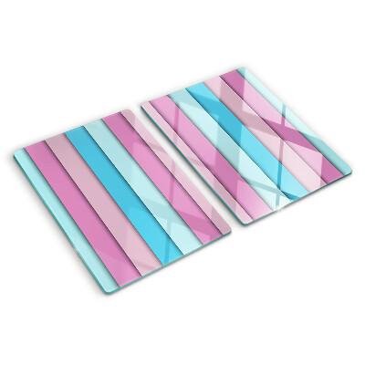 Tagliere in vetro temperato Geometria in colori pastello