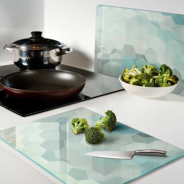 Tagliere in vetro Forme geometriche nei toni del blu