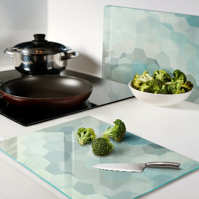 Tagliere in vetro Forme geometriche nei toni del blu