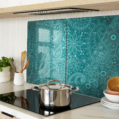 Tagliere in vetro temperato con motivo paisley