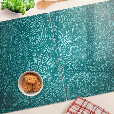 Tagliere in vetro temperato con motivo paisley