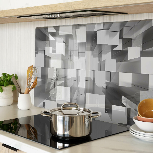 Tagliere in vetro con motivo di forme geometriche astratte