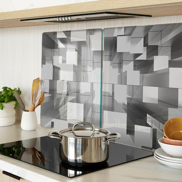 Tagliere in vetro con motivo di forme geometriche astratte