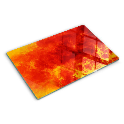 Tagliere in vetro con motivo «Fuoco e fiamme»