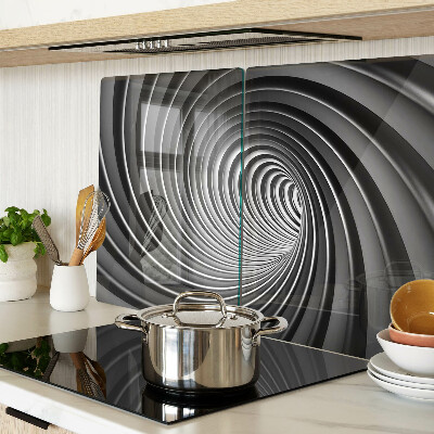 Tagliere in vetro con motivo a spirale vorticosa