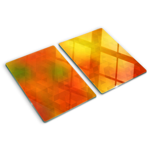 Tagliere in vetro Geometria nei toni dell'arancione
