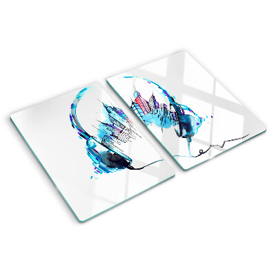 Tagliere in vetro temperato con stampa di paesaggio urbano