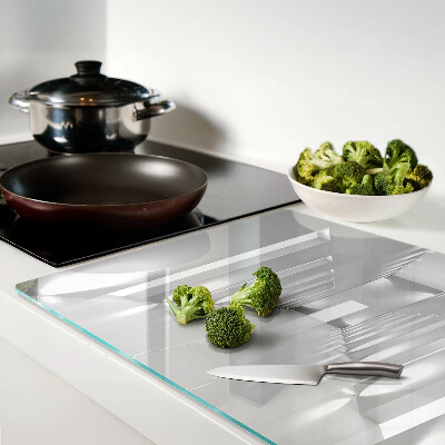 Tagliere in vetro con motivo a labirinto di luce astratto