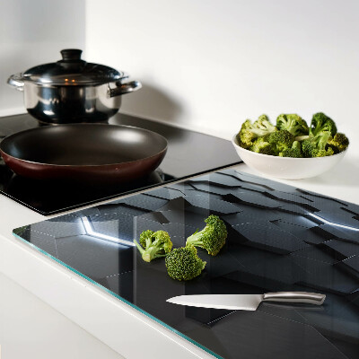 Tagliere in vetro temperato con motivo esagonale a effetto 3D