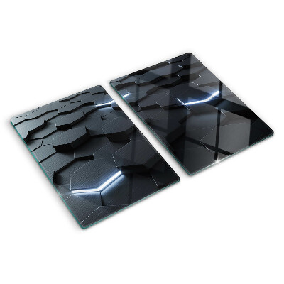 Tagliere in vetro temperato con motivo esagonale a effetto 3D