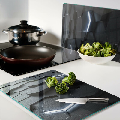 Tagliere in vetro temperato con motivo esagonale a effetto 3D