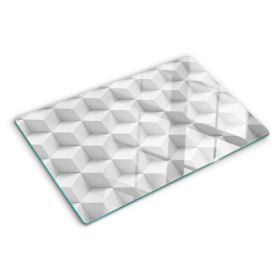 Tagliere in vetro temperato con motivo esagonale tridimensionale