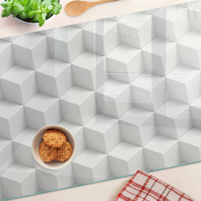 Tagliere in vetro temperato con motivo esagonale tridimensionale