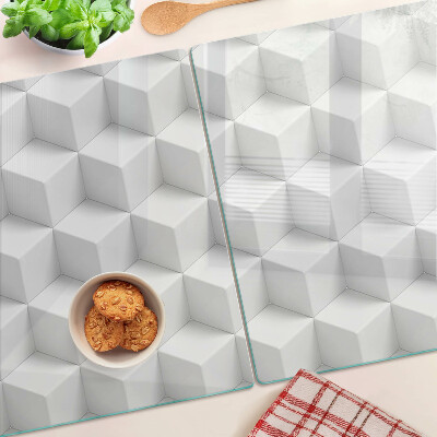 Tagliere in vetro temperato con motivo esagonale tridimensionale