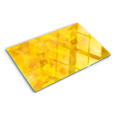 Tagliere in vetro Mosaico geometrico giallo
