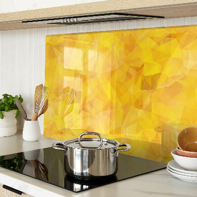 Tagliere in vetro Mosaico geometrico giallo