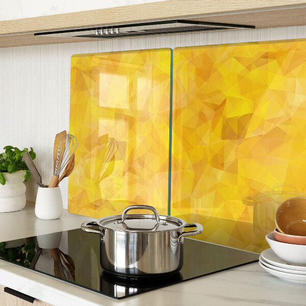 Tagliere in vetro Mosaico geometrico giallo