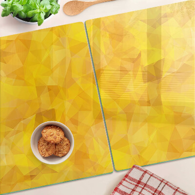 Tagliere in vetro Mosaico geometrico giallo