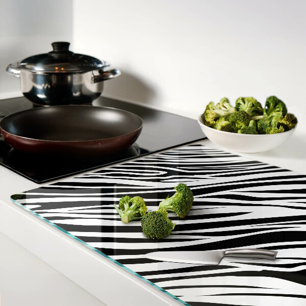 Tagliere in vetro temperato con motivo zebra
