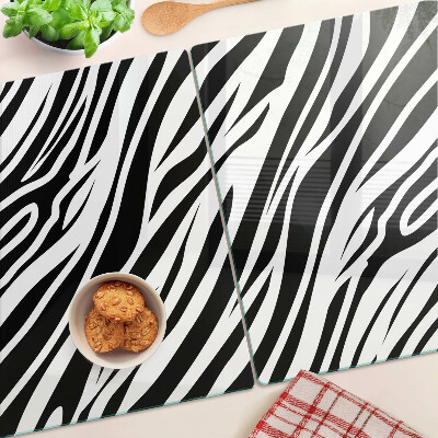 Tagliere in vetro temperato con motivo zebra