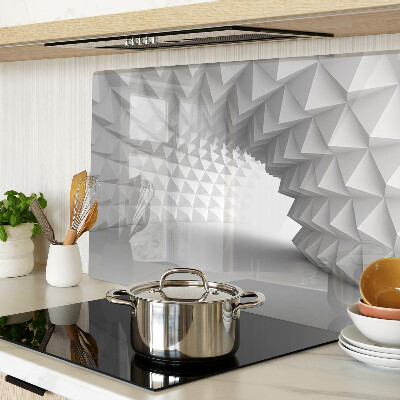 Tagliere in vetro temperato con motivo geometrico 3D