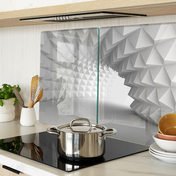 Tagliere in vetro temperato con motivo geometrico 3D