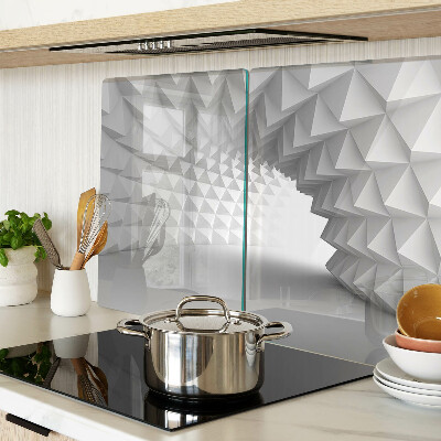 Tagliere in vetro temperato con motivo geometrico 3D