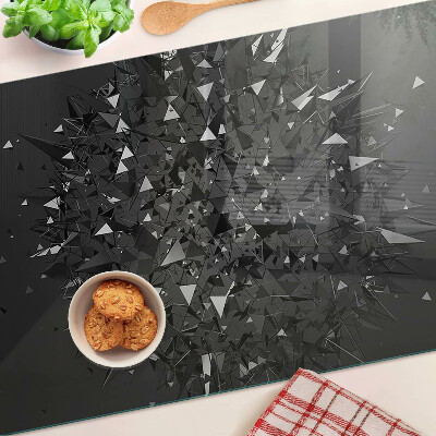 Tagliere in vetro temperato con motivo geometrico astratto