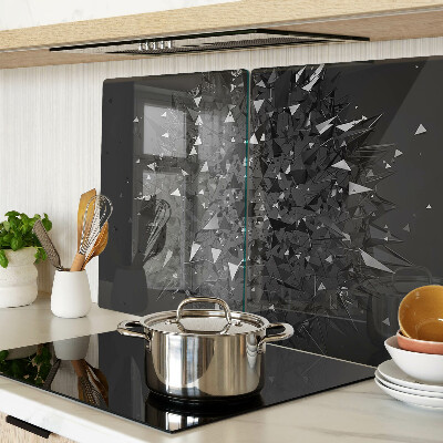 Tagliere in vetro temperato con motivo geometrico astratto