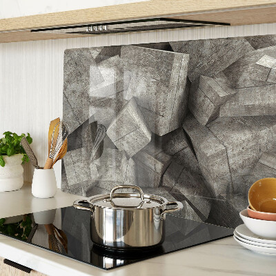 Tagliere in vetro temperato con decoro a forme geometriche astratte